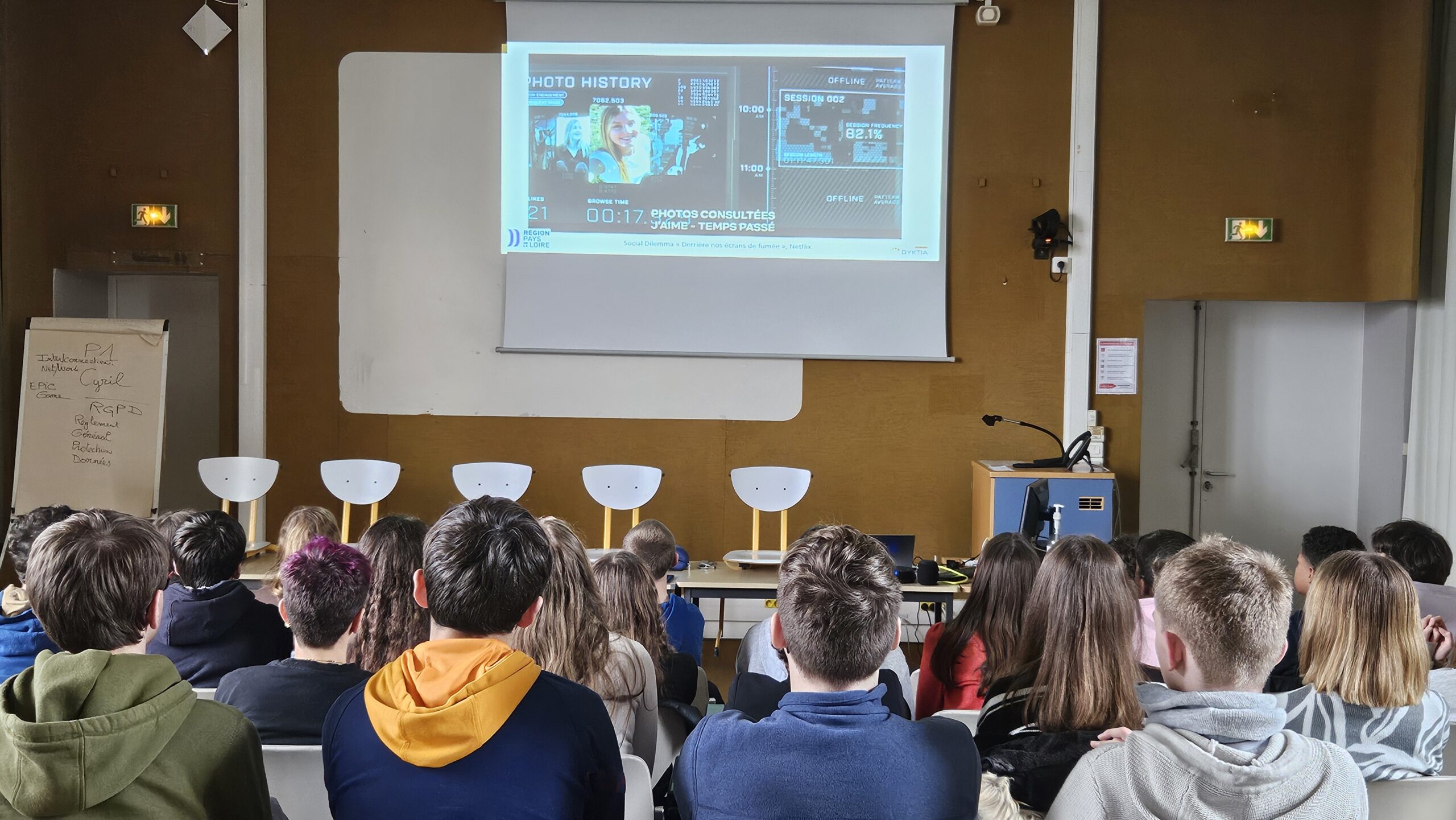 Photo intervention DYKTIA au Lycée Jacques Prévert à Savenay dans le 44